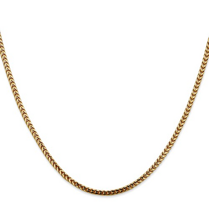 FRANCO WITH LOBSTER CLASP CHAIN 14k 16 Inch 2.5mm