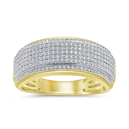 10K SOLID YELLOW GOLD .60 CARAT REAL DIAMOND ENGAGEMENT RING WEDDING PINKY BAND
