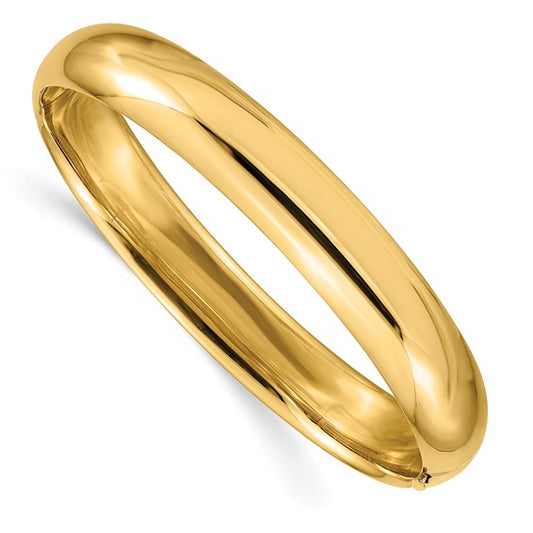 14k 7/16 High Polished Hinged Bangle Bracelet