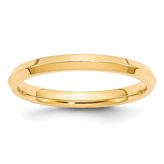 14k Yellow Gold 2.5mm Knife Edge Comfort Fit Wedding Band Size 4