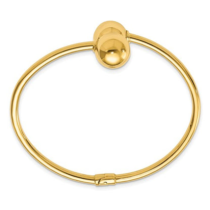 Leslie's 14K Polished Hinged Cuff Bangle