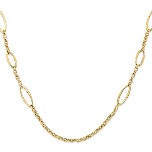 Leslie's 14K Polished Fancy Link Necklace