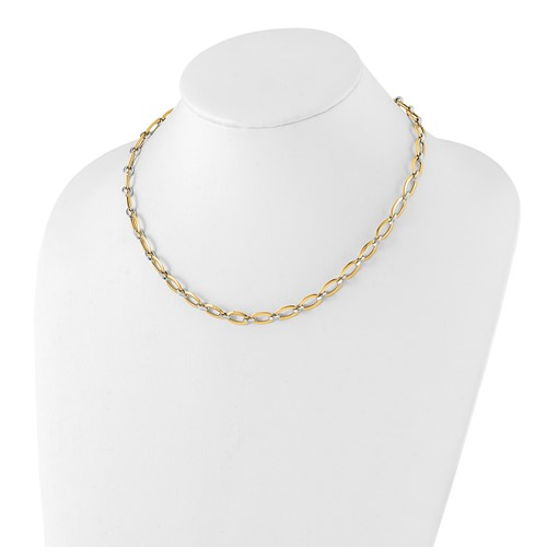 Leslie's 14K Two-tone Polished with .25in ext. Necklace