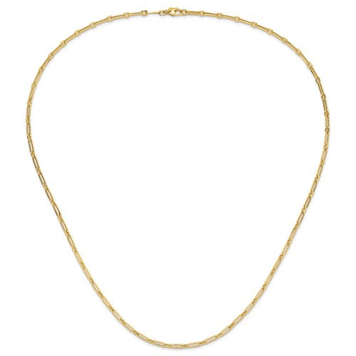 Leslie's 14K Polished Flat Oval Link Necklace