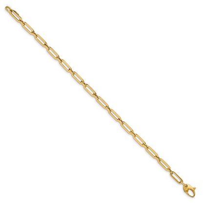 Leslie's 14K Polished Flat Oval Link Bracelet