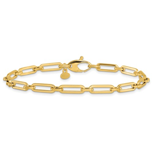 Leslie's 14K Polished Flat Oval Link Bracelet