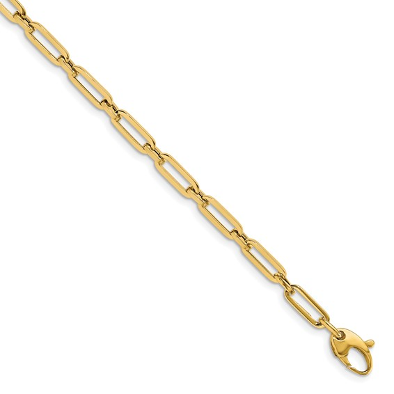 Leslie's 14K Polished Flat Oval Link Bracelet