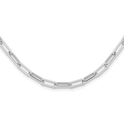 Leslie's 14K White Gold Polished Fancy Link Necklace