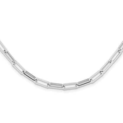 Leslie's 14K White Gold Polished Fancy Link Necklace