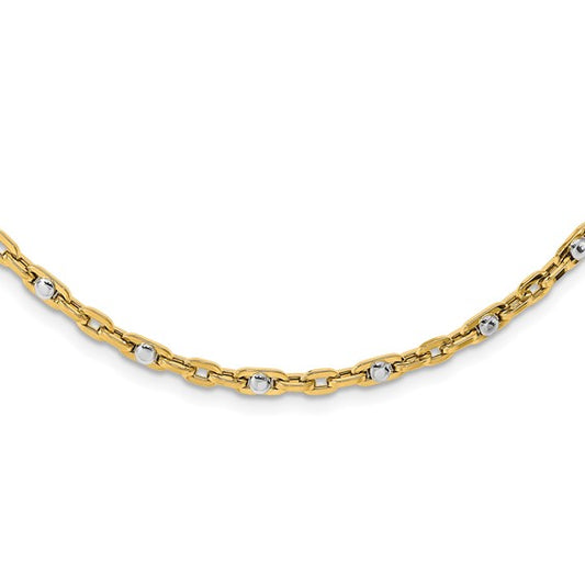 Leslie's 14K Two-tone Polished Link Necklace