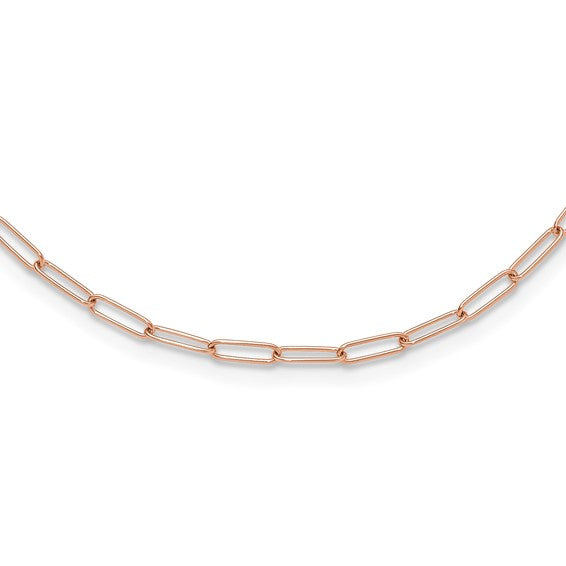 Leslie's 14K Rose Gold Polished Fancy Link Necklace