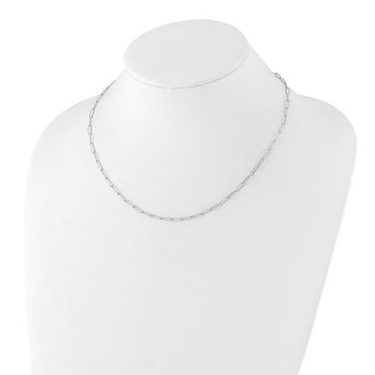 Leslie's 14K White Gold Polished Fancy Link Necklace