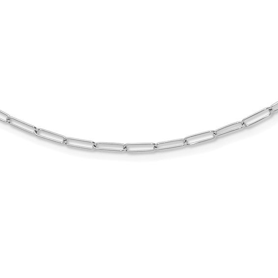 Leslie's 14K White Gold Polished Fancy Link Necklace