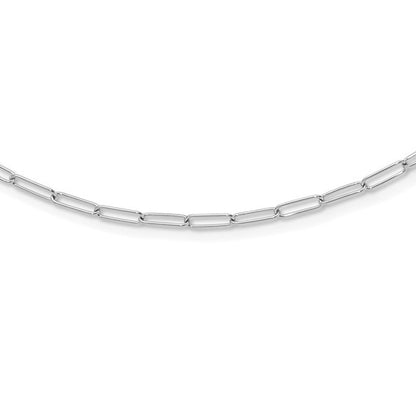 Leslie's 14K White Gold Polished Fancy Link Necklace