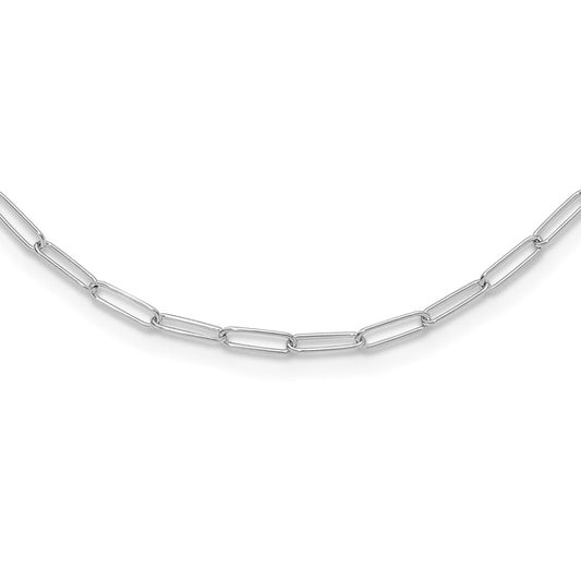 Leslie's 14K White Gold Polished Fancy Link Necklace