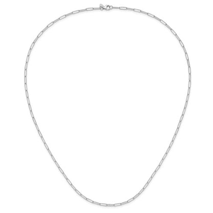 Leslie's 14K White Gold Polished Fancy Link Necklace