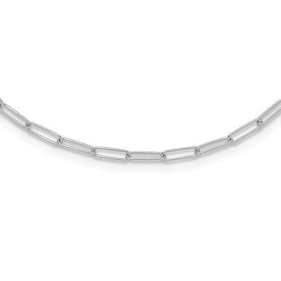 Leslie's 14K White Gold Polished Fancy Link Necklace