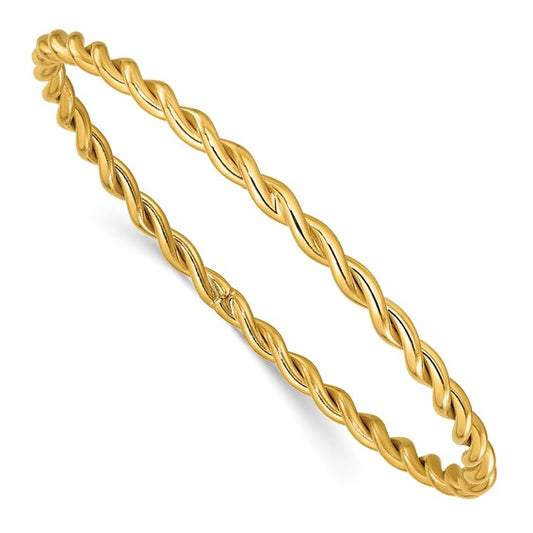 Leslie's 14K Polished Twist Slip-On Bangle