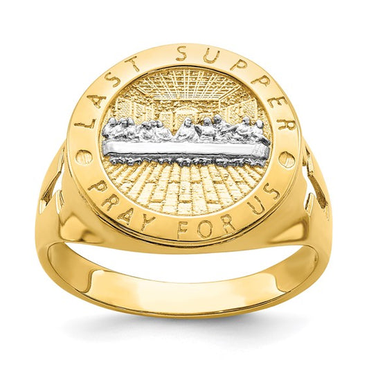 14K with Rhodium The Last Super Men's Ring