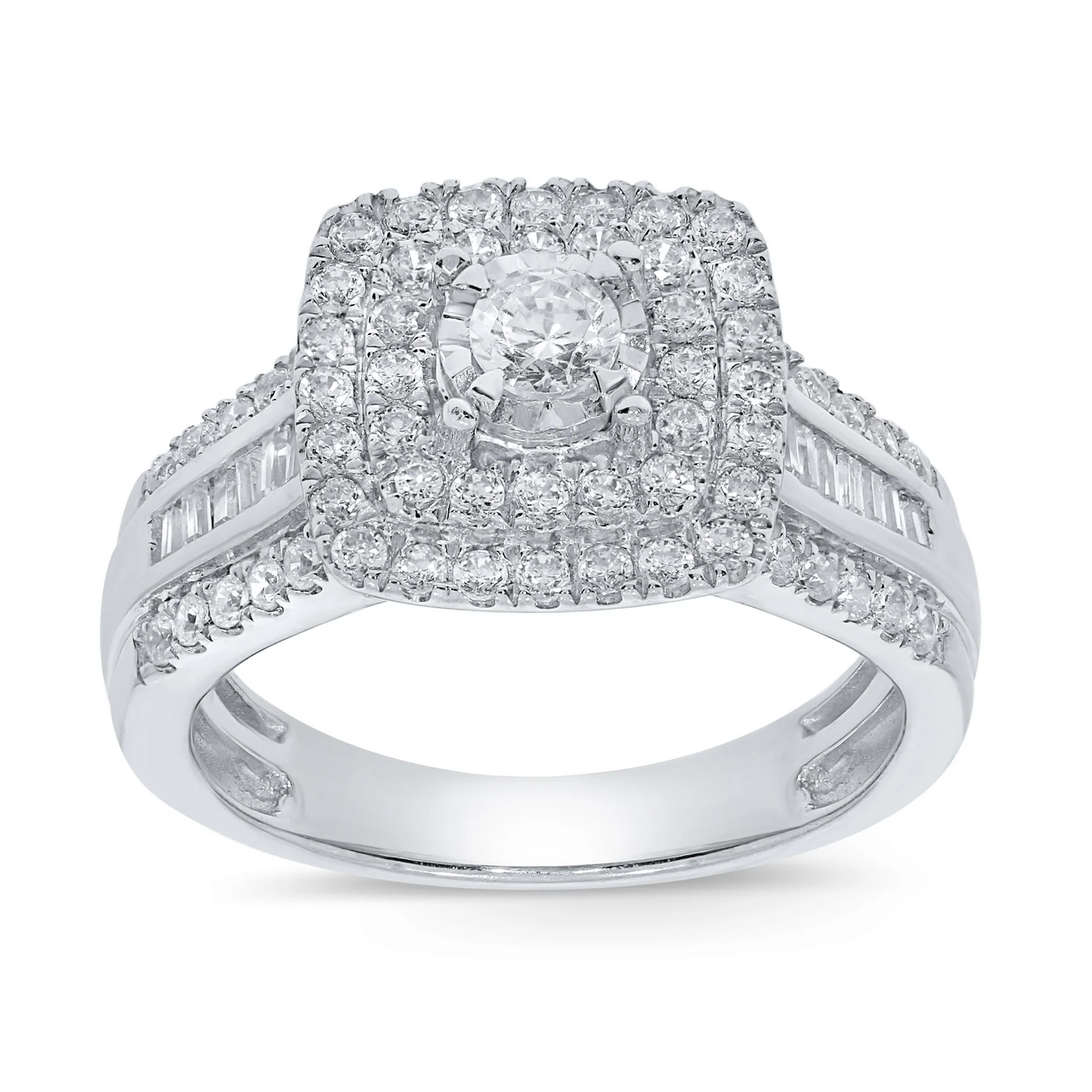10K WHITE GOLD 1.20 CARAT WOMEN REAL DIAMOND ENGAGEMENT RING WEDDING RING BRIDAL