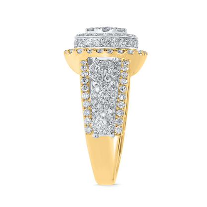 10K YELLOW GOLD 2.50 CARAT MENS REAL DIAMOND ENGAGEMENT WEDDING PINKY RING BAND