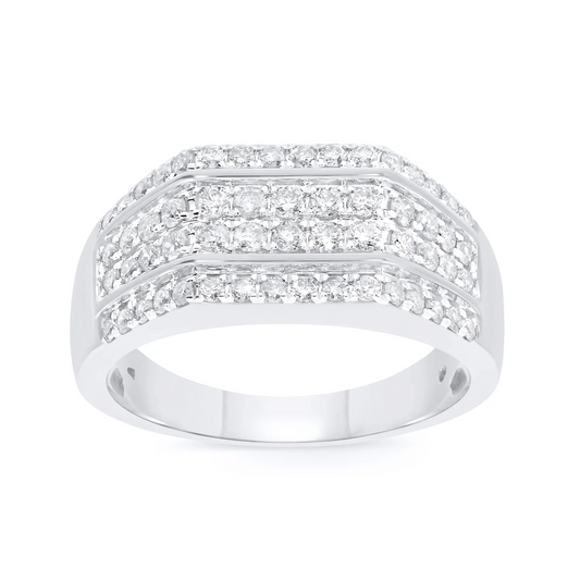 10K WHITE GOLD .75 CARAT REAL DIAMOND ENGAGEMENT RING WEDDING RING BRIDAL BAND
