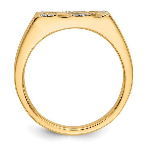 14k Diamond Mens Ring