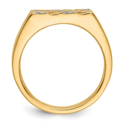 14k Diamond Mens Ring