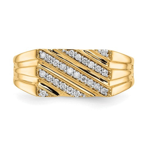 14k Diamond Mens Ring