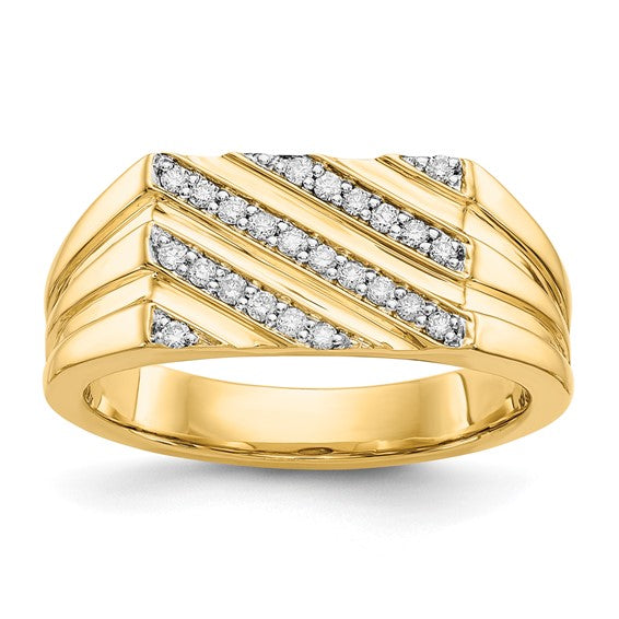 14k Diamond Mens Ring