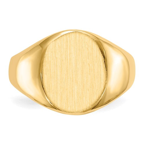 14k 13.5x11.5mm Open Back Signet Ring