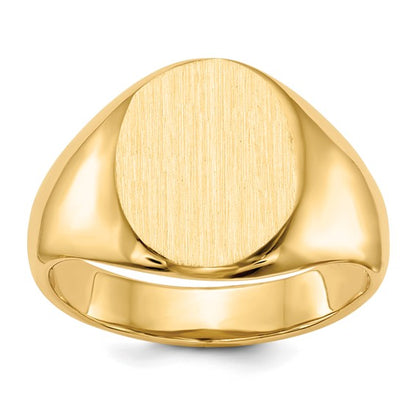 14k 13.5x11.5mm Open Back Signet Ring