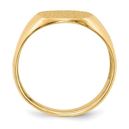 14k 16.0x12.5mm Open Back Men's Signet Ring