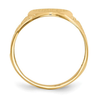 14k 15.0x11.5mm Open Back Men's Signet Ring
