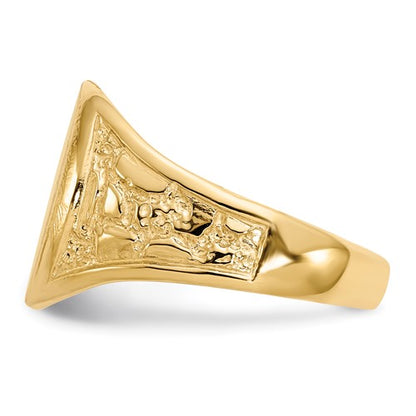 14k 15.0x11.5mm Open Back Men's Signet Ring