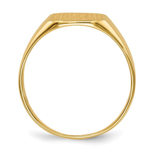 14k 10.0x10.0mm Closed Back Mens Signet Ring