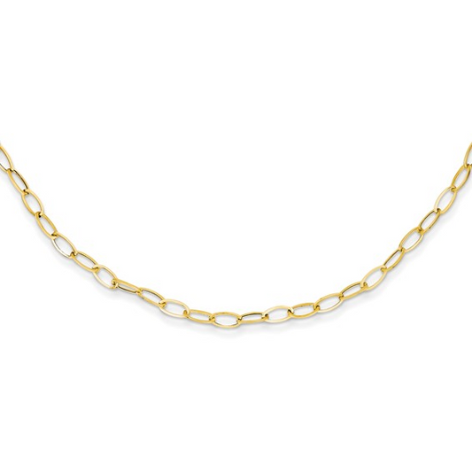 14k Oval Link Necklace