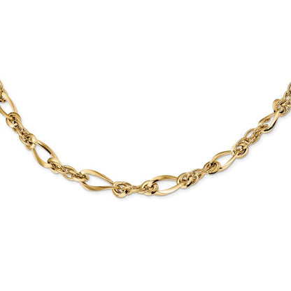 14k Polished Fancy Link 18in Necklace