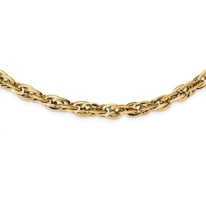 14K Polished Fancy Link Necklace