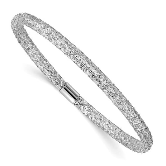 14k White Gold Stretch Mesh Bracelet