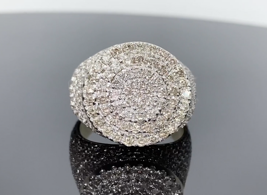 10K YELLOW GOLD 4.50 CARAT MENS REAL DIAMOND ENGAGEMENT WEDDING PINKY RING BAND