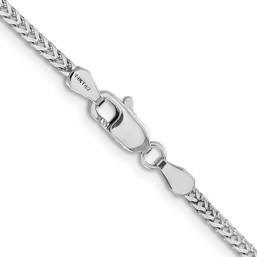 FRANCO WITH LOBSTER CLASP CHAIN 14K White Gold 16 Inch 2mm