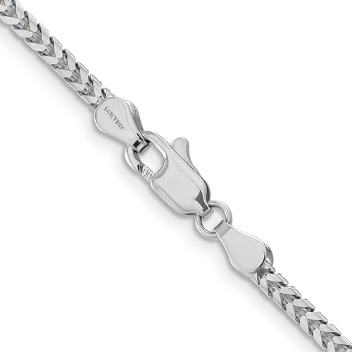 FRANCO WITH LOBSTER CLASP CHAIN 14K White Gold 16 Inch 2.5mm