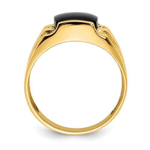 14k A Diamond men's ring