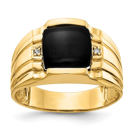 14k A Diamond men's ring