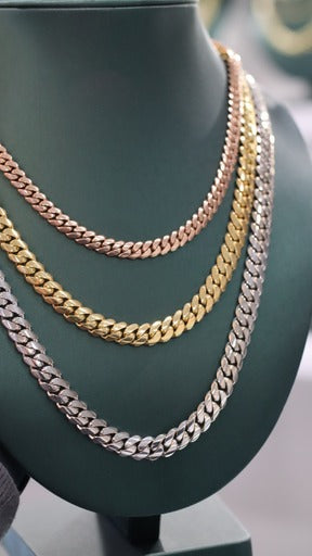 SOLID CUBAN LINK 11MM TO 14MM 14K